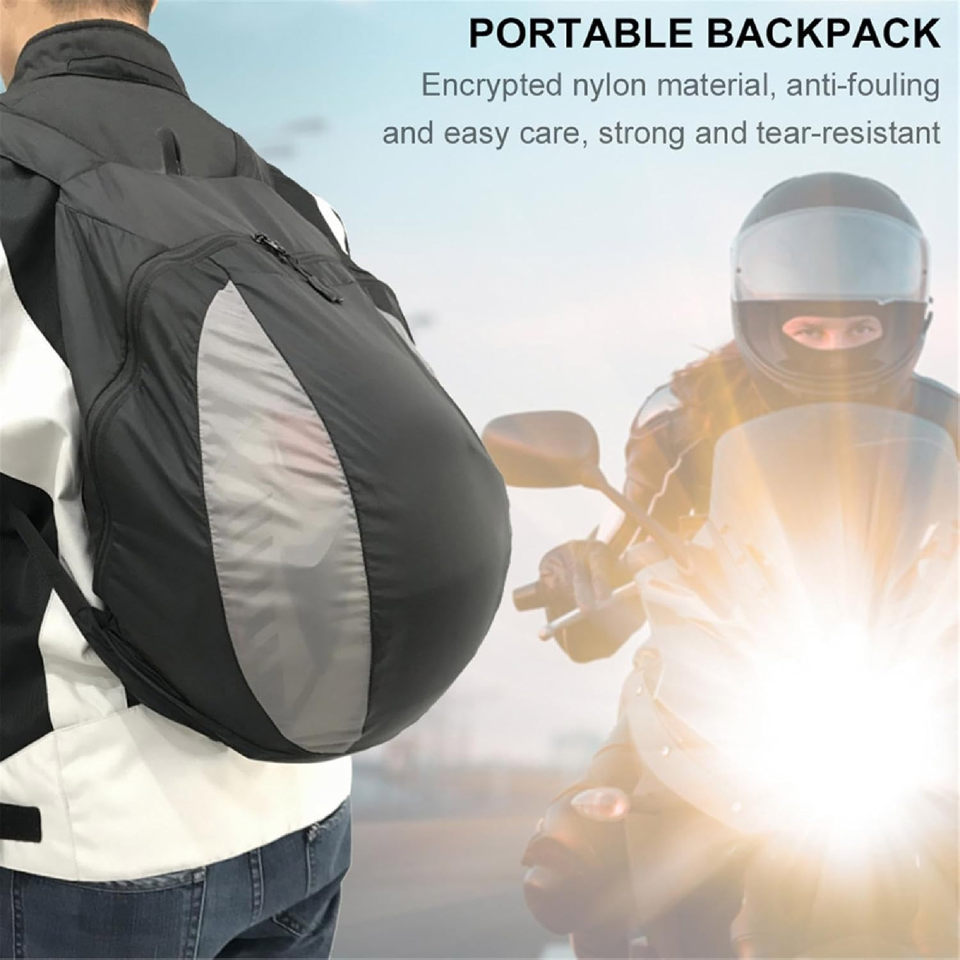 Miniatura 5 de Bolso Mochila Casco De Moto Impermeable